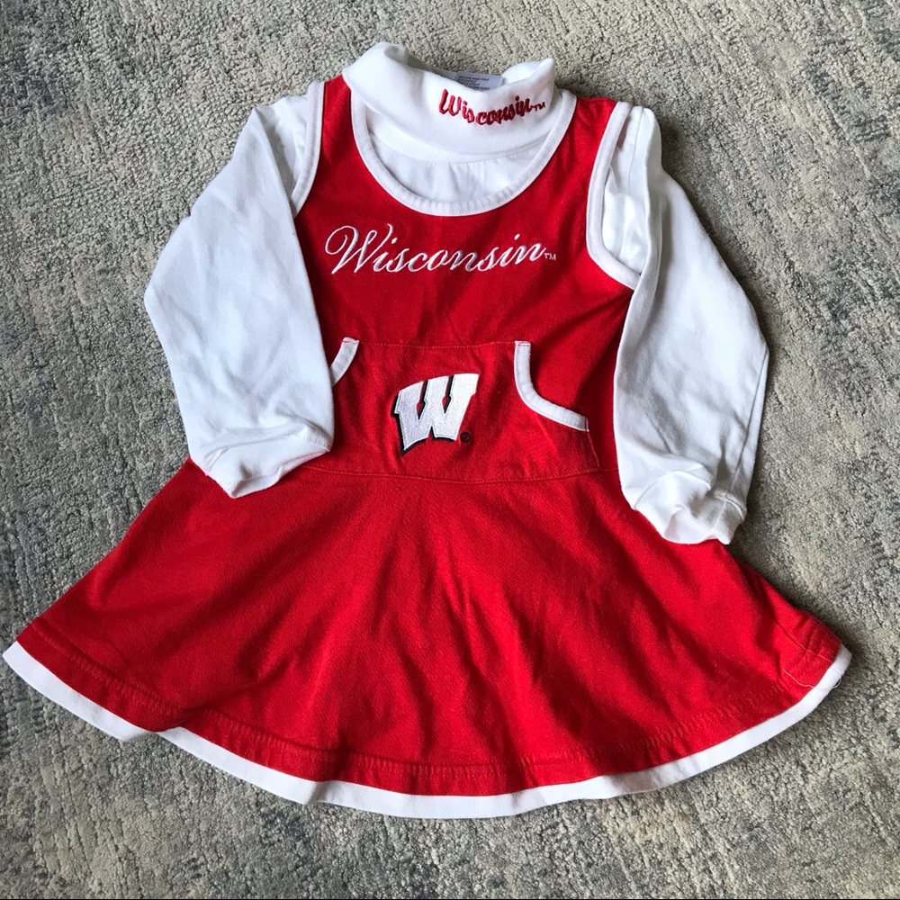 WisconsinBadgers Red Cheer Dress - 24 months